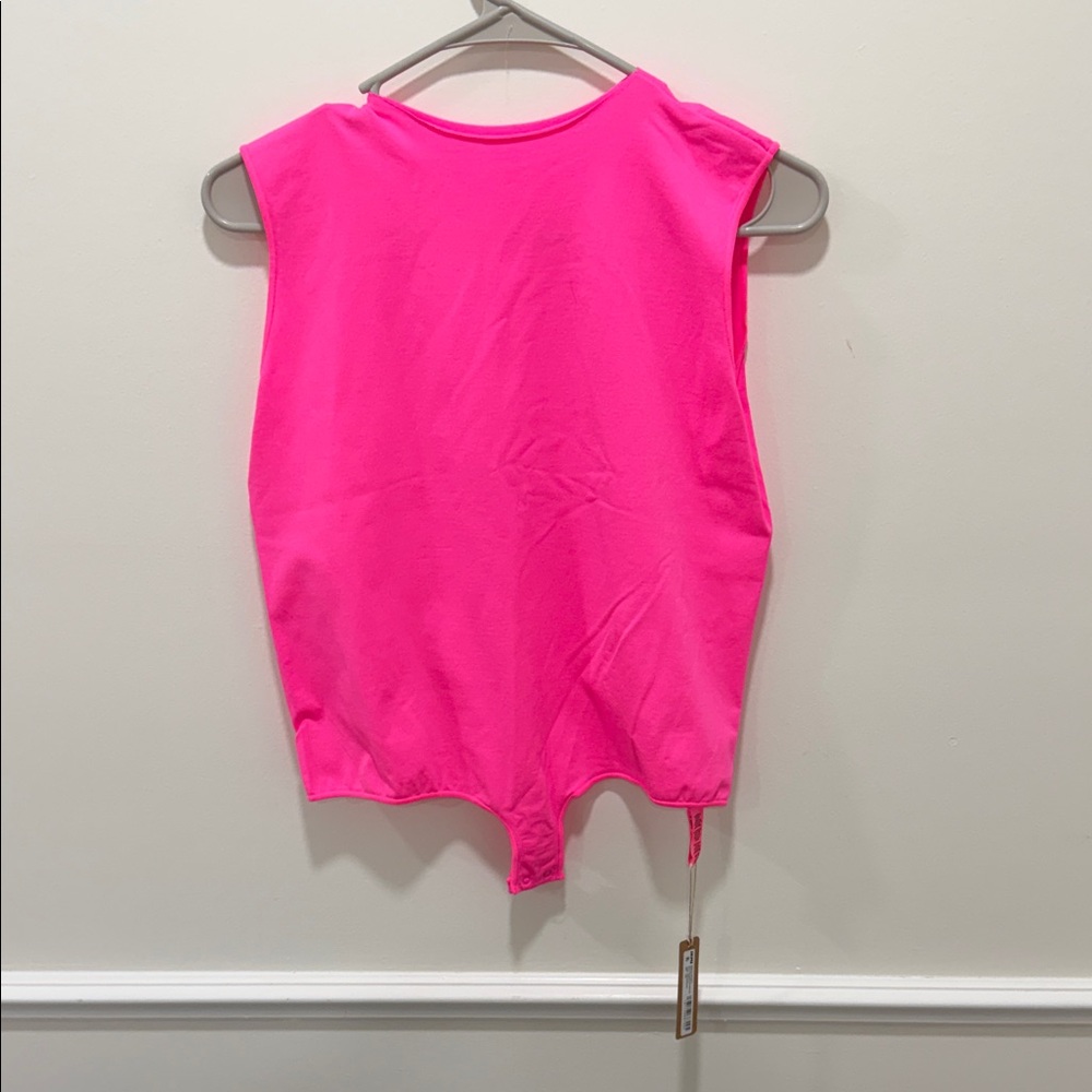 SKIMS Neon Pink Sleeveless Bodysuit